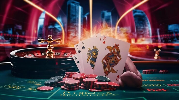 aman Caribbean Stud Poker live dealer table interface on mobile screen